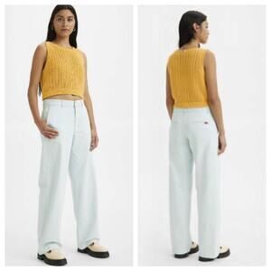 Levi's Women's Baggy Trousers Pastel Blue Size 32